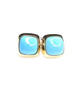 Orecchini Stocco Gioielli Donna in Oro giallo Turchese KYC - KYC